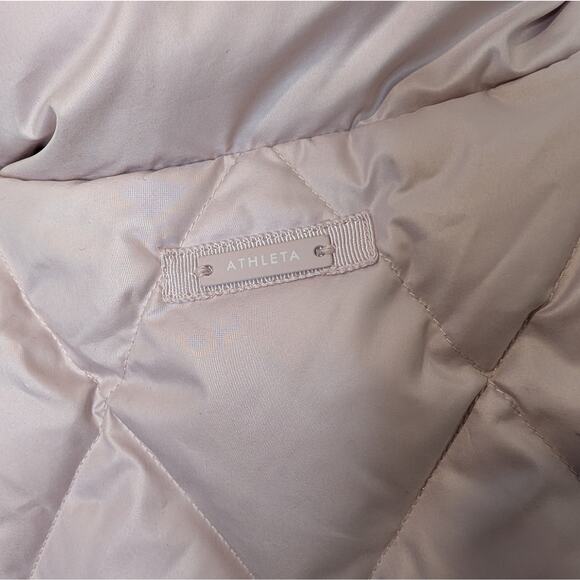 Athleta Women's Responsible Down Puffer Vest Iridescent Pink Size Small - Picture 5 of 10